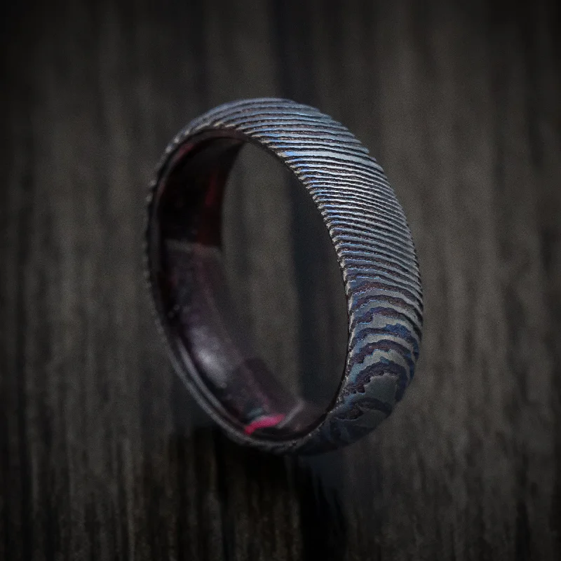 Kuro-Ti and DiamondCast Sleeve Men's Ring Custom Made