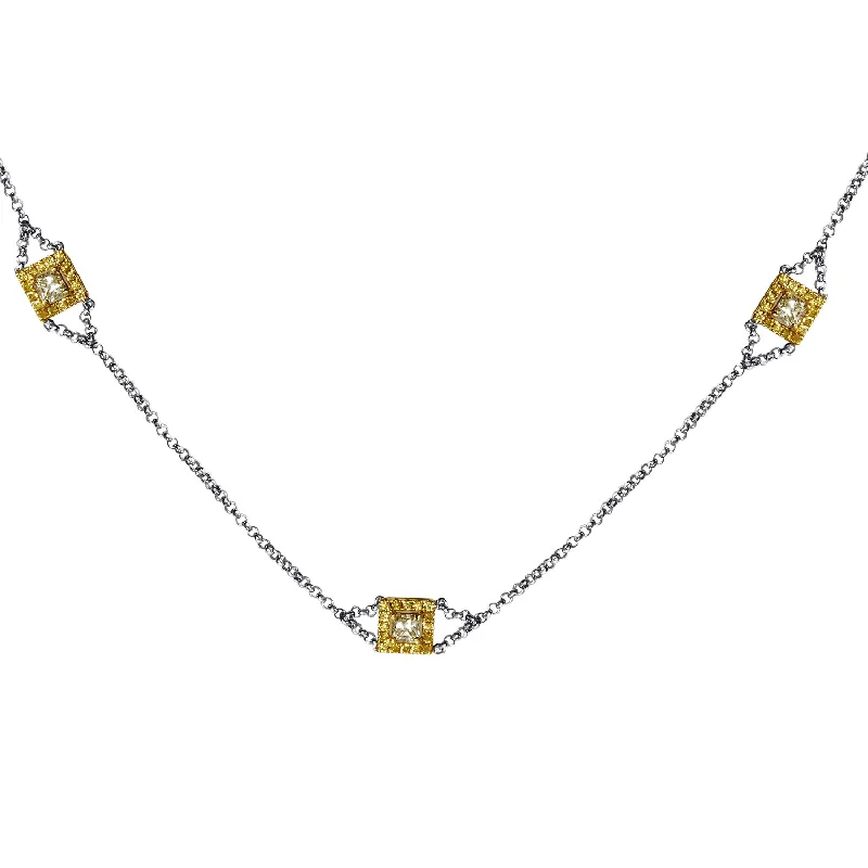 Rustic woven necklaces-18K Multi-Tone Gold & Diamond Necklace KE4NKLBZZZ