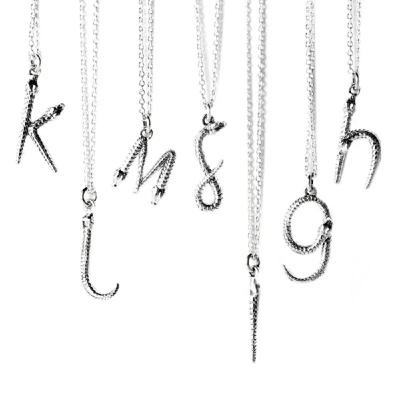 Simple cross necklaces-Theo Fennell Women's Alias Letter Silver Mamba Pendant Necklace