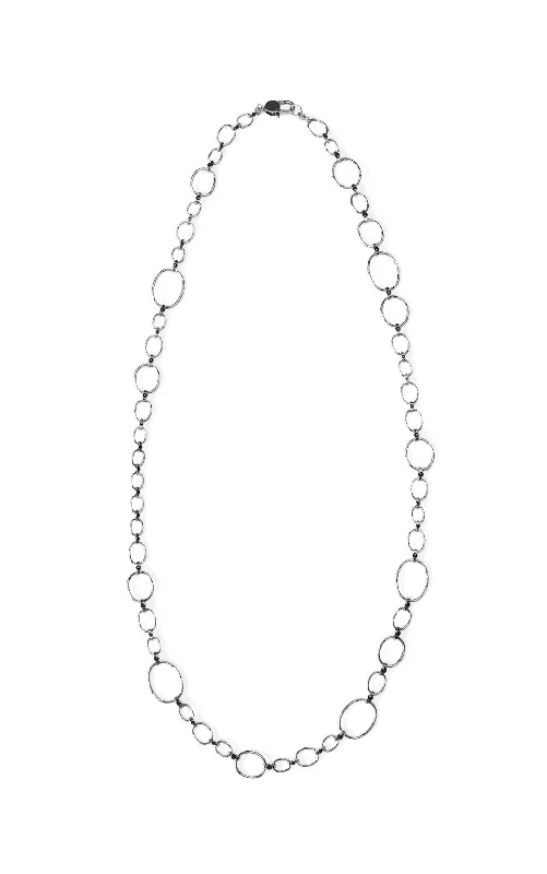 Ruby drop necklaces-Women's Give Me A Ring Necklace In Silver