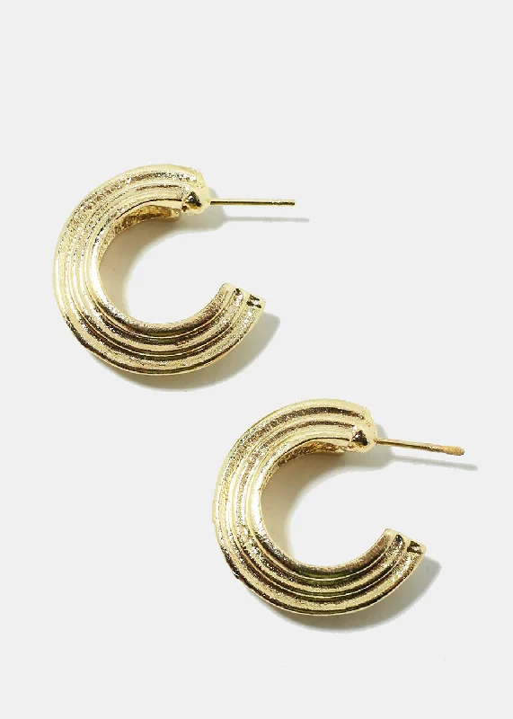 Thick statement earrings-Bead weave earrings-Fashion Layered Earrings