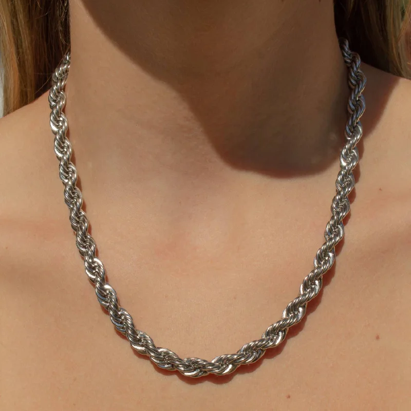 Alloy metal necklaces-Jetty Sunrise Necklace Silver