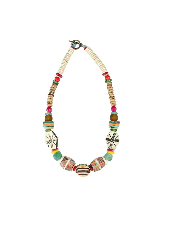 Gem-woven necklaces-Tribal Classic Necklace In Cabana