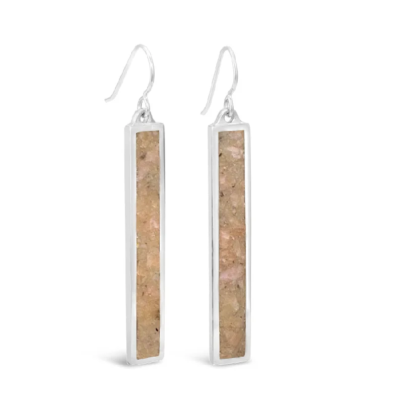 Thick stone rings-Tide drop earrings-Dune Bar Earrings