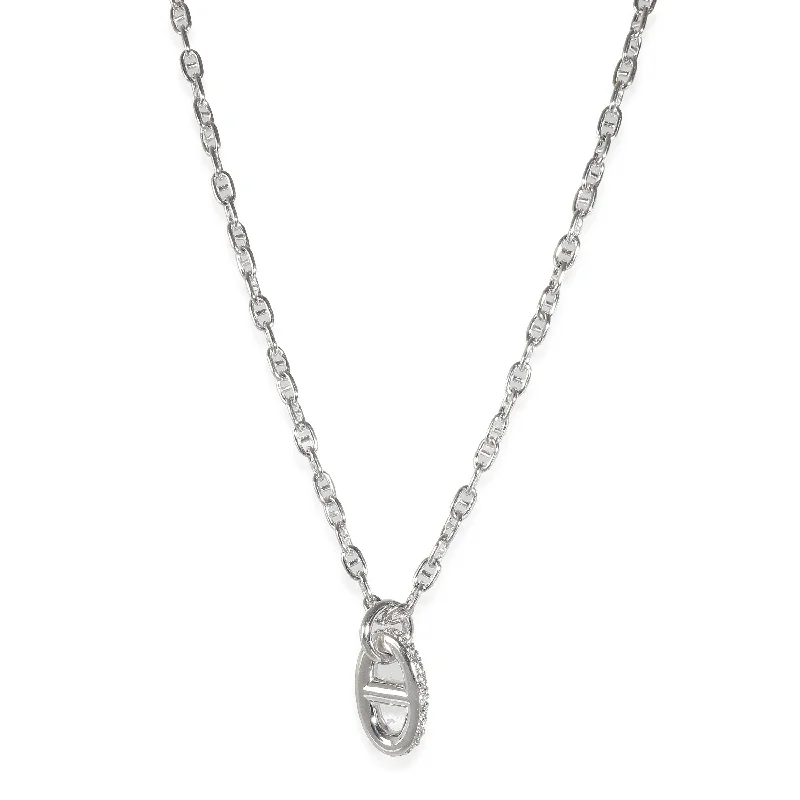 Drape-style necklaces-Hermès Farandole Pendant in 18K White Gold 0.45 CTW