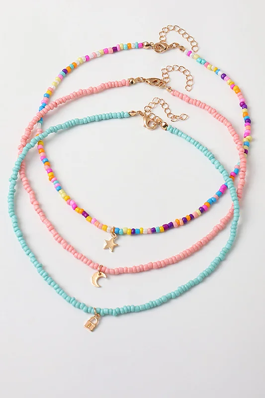 Firm chain necklaces-Three-color Boho Style Necklace