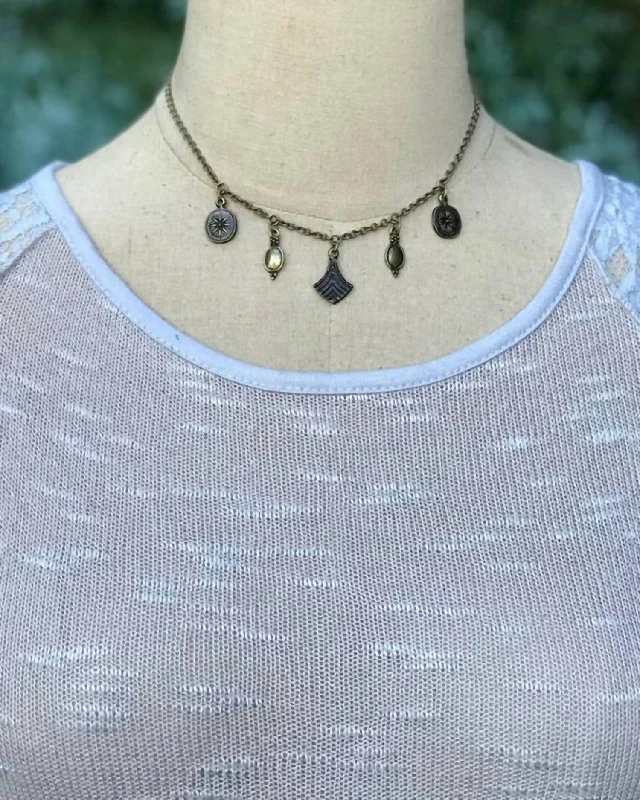 Clean-line necklaces-Petite Dangle Necklace In Gold