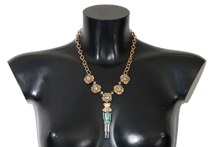 Sapphire necklaces-Dolce & Gabbana Elegant  Crystal Statement Women's Necklace