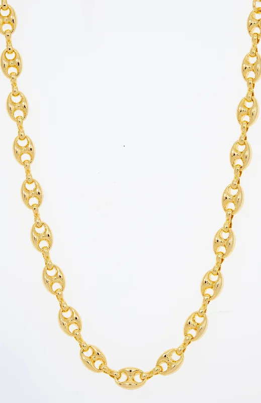 Stranded tribal necklaces-18K GOLD PLATED GUCCI LINK NECKLACE