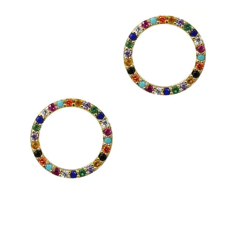 Textured disc earrings-Oval dangle earrings-Over the Rainbow | Circle Earrings