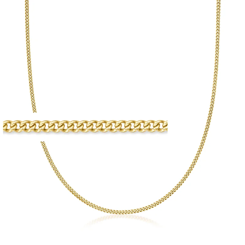 Patina bronze necklaces-RS Pure by Ross-Simons Italian 2mm 18kt Gold Vermeil Curb-Link Necklace