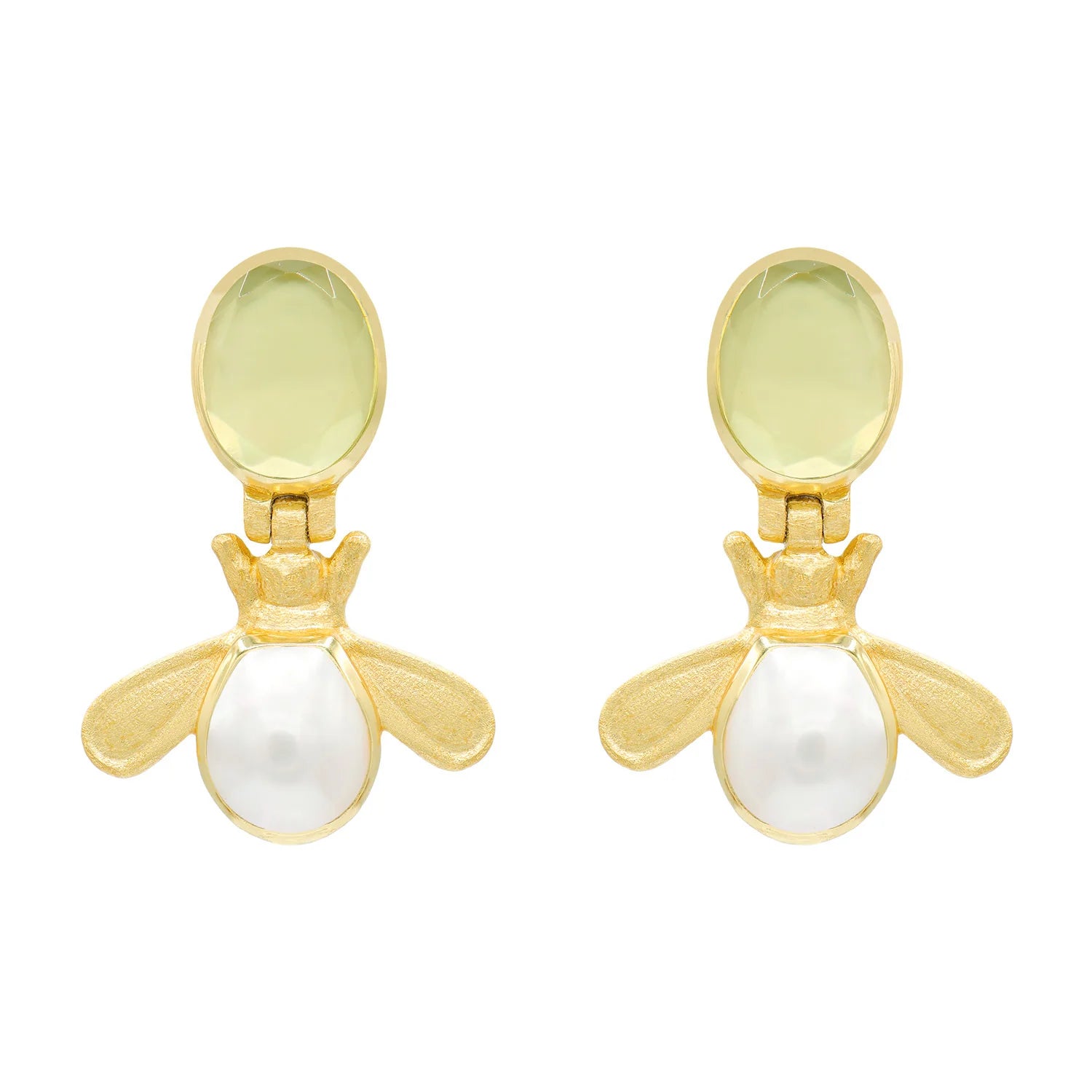 Clustered gem rings-Layered tier earrings-Pearl Bee