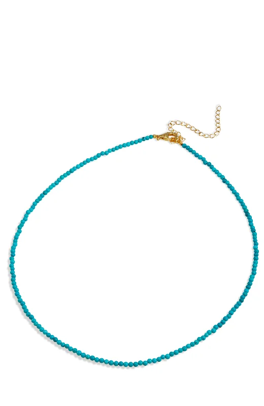 Cosmic charm necklaces-Blue Turquoise stone neck.