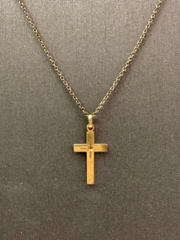 Faith charm necklaces-Estate Collection - Necklace - Cross Pendant Necklace