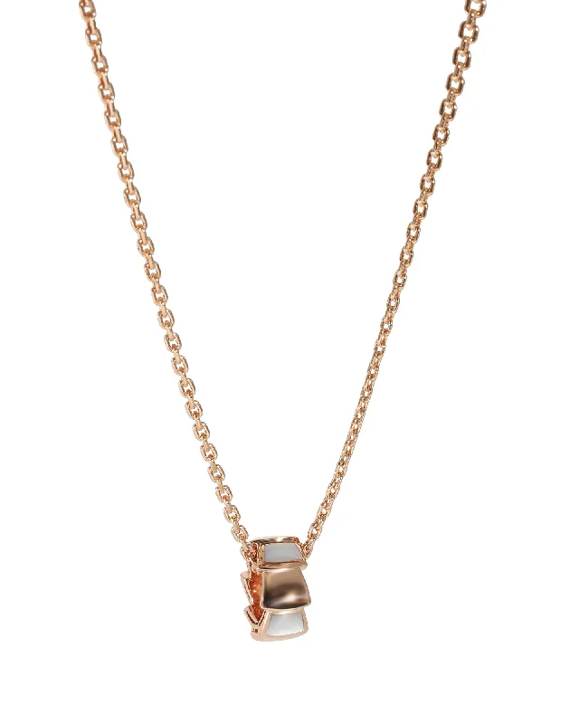 Corded link necklaces-BVLGARI Serpenti Fashion Necklace in 18k Rose Gold