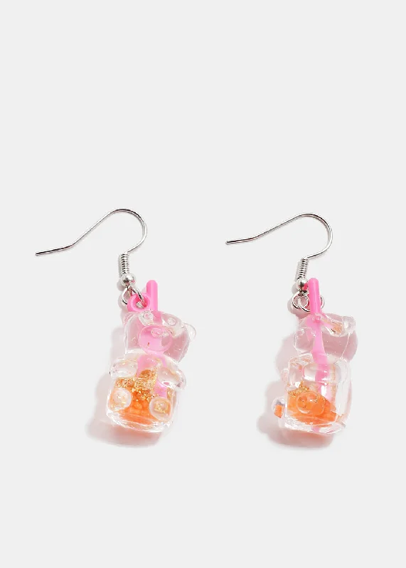 Shiny star rings-Soft drop earrings-Gummy Bear Earrings