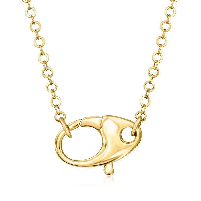 Stranded tribal necklaces-Ross-Simons 14kt Yellow Gold Oversized Lobster Clasp Necklace