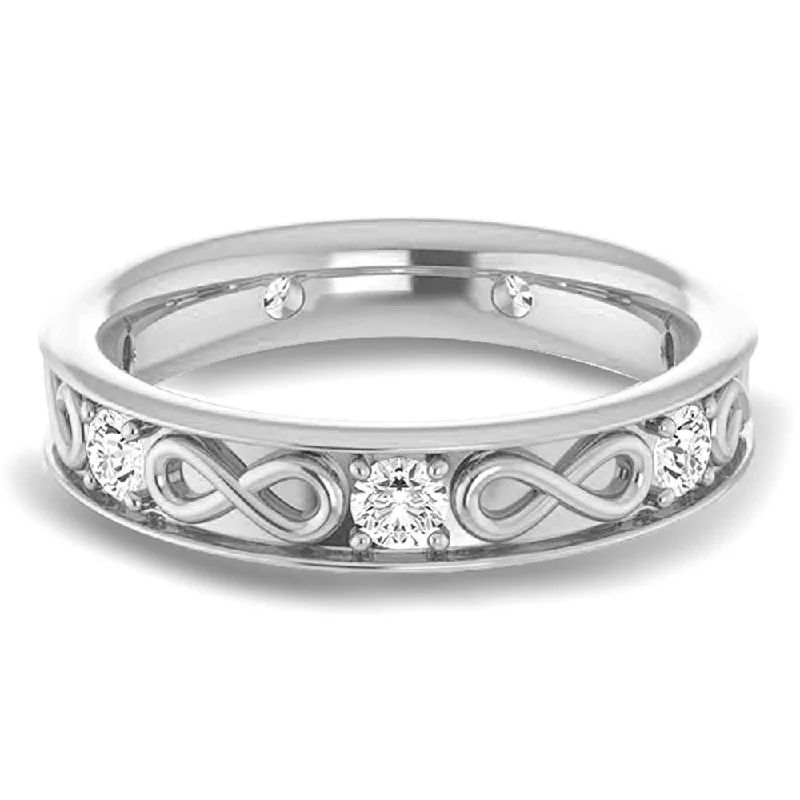 0.70 ctw Round Diamond Infinity Design Men's Ring