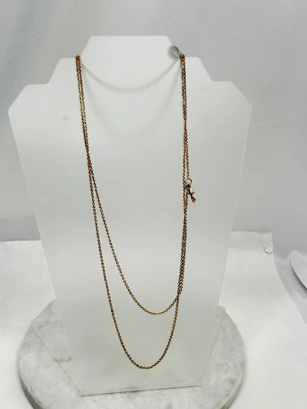 Tide shape necklaces-Estate Collection - Necklace Pinchbeck Chain