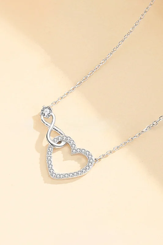 Tide pattern necklaces-Heart Knot Pendant Necklace