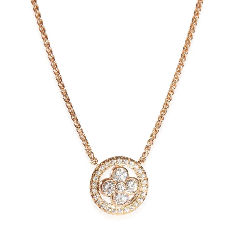 Half moon necklaces-Louis Vuitton Blossom Fashion Pendant in 18k Rose Gold 0.5 CTW