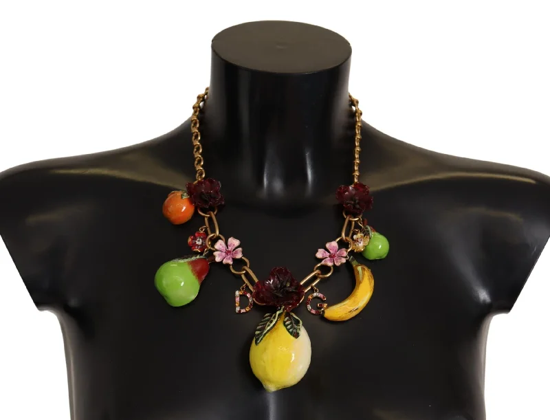 Playful bead necklaces-Dolce & Gabbana Chic  Statement Sicily Fruit Women's Necklace