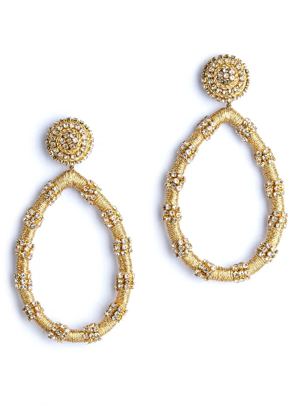 Sapphire rings-Thin hoop earrings-Jackie Gold