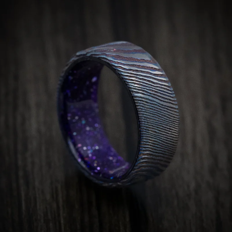 Kuro-Ti and DiamondCast Sleeve Men's Ring Custom Made