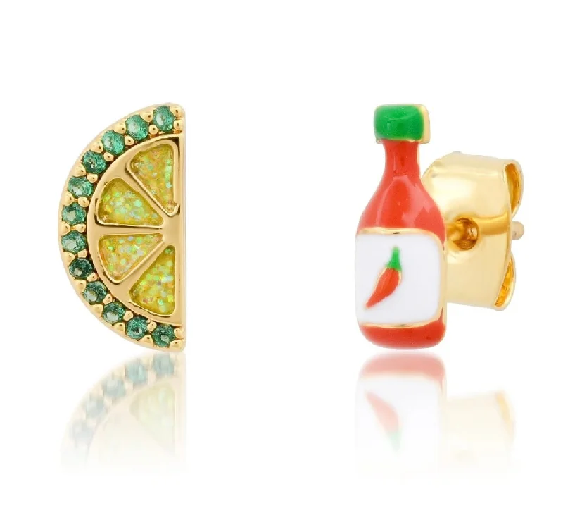 Thin pearl rings-Sleek design earrings-Tabasco and Lime Studs