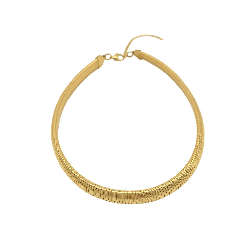 Tiered chain necklaces-Adornia Omega Chain gold