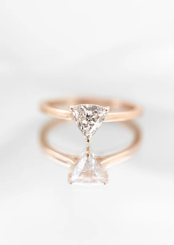 The Nova Ring | .71ct Trillion Cut Diamond | Rose Gold