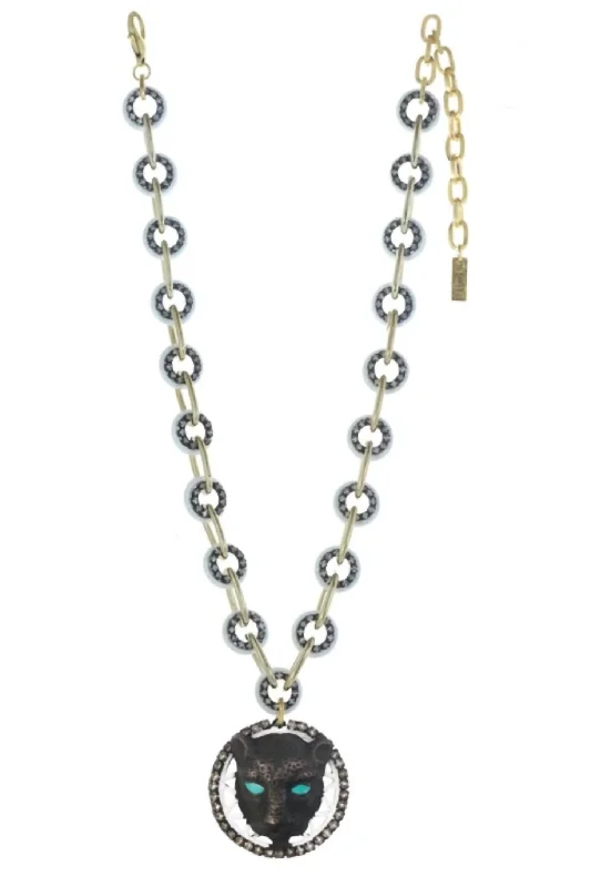 Tiered chain necklaces-Jagger Short Necklace In Black