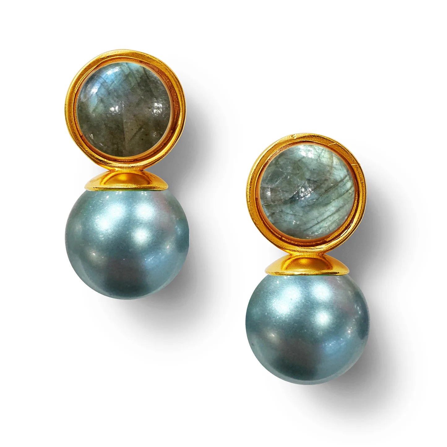 Tide style rings-Fine texture earrings-Viridian Earring