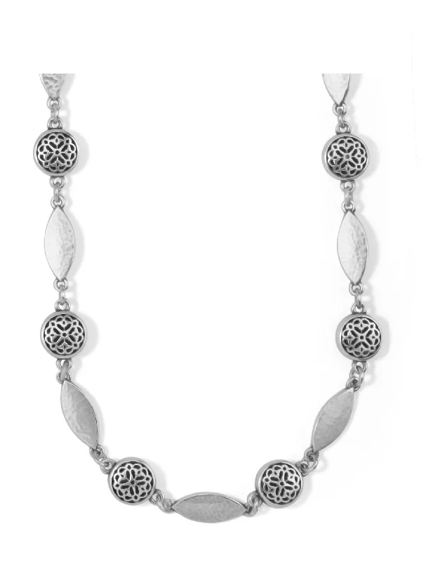 Victorian style necklaces-Ferrara Willow Collar Necklace In Silver