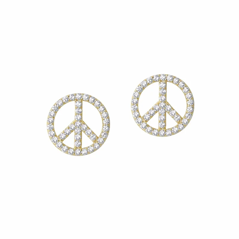 Emerald stud earrings-Round stud earrings-Peace of Mind | Earrings