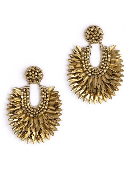 Vintage coin earrings-Broad hoop earrings-Posha Gold