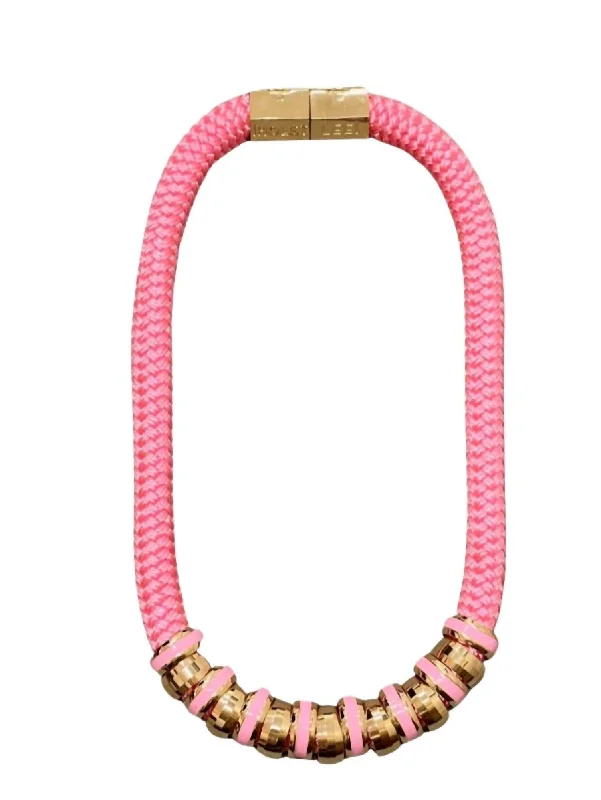 Sleek design necklaces-Classic Necklace In Soft Pink