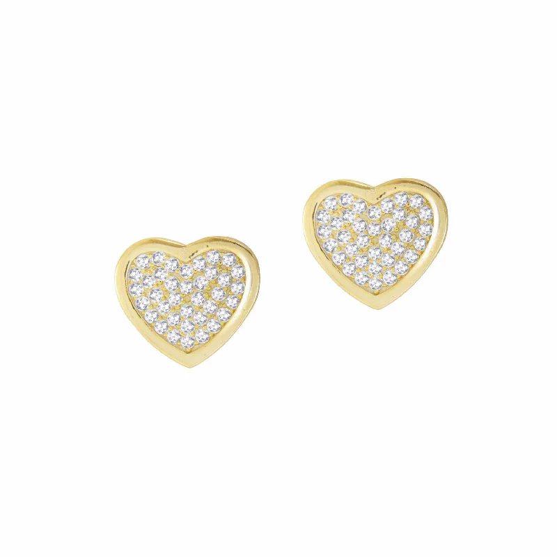 Polished silver earrings-Polished bead earrings-Heart of Gold | Earrings