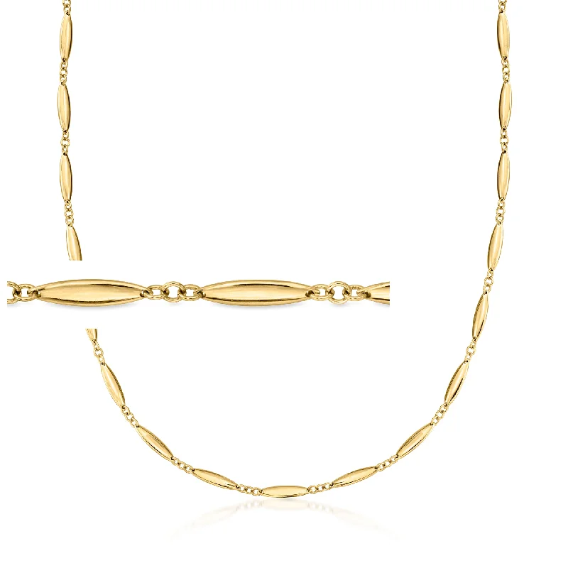 Soft cord necklaces-RS Pure by Ross-Simons 18kt Gold Vermeil Marquise-Link Necklace