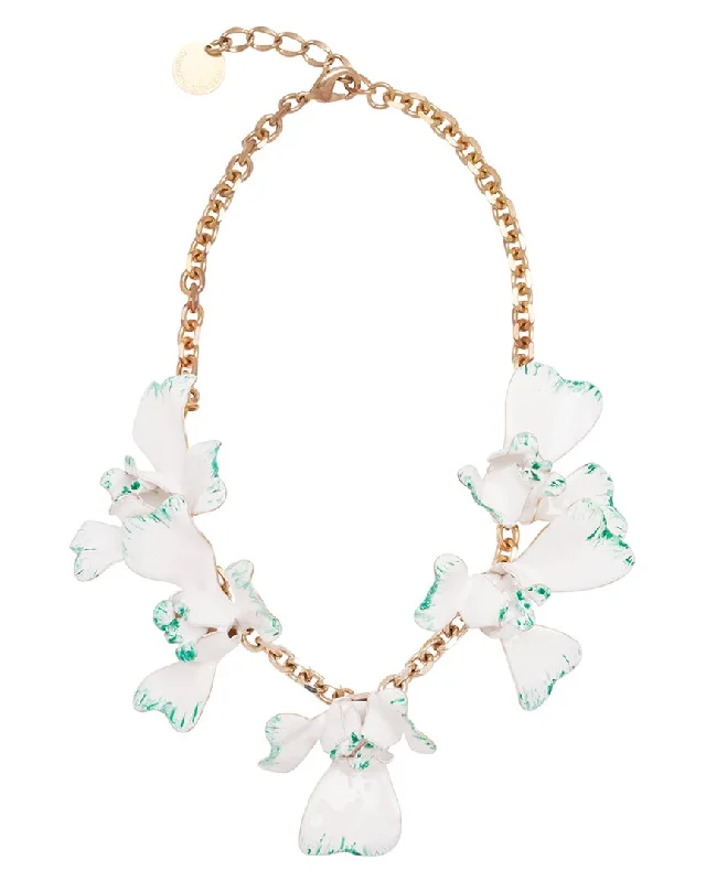 Etched initial necklaces-Carolina Herrera Flora Necklace