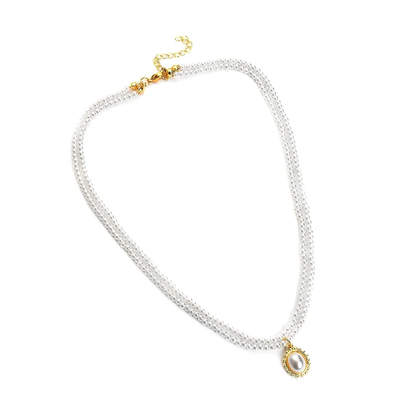 Ruby necklaces-White  Gold-toned Brass Gold-plated Chain