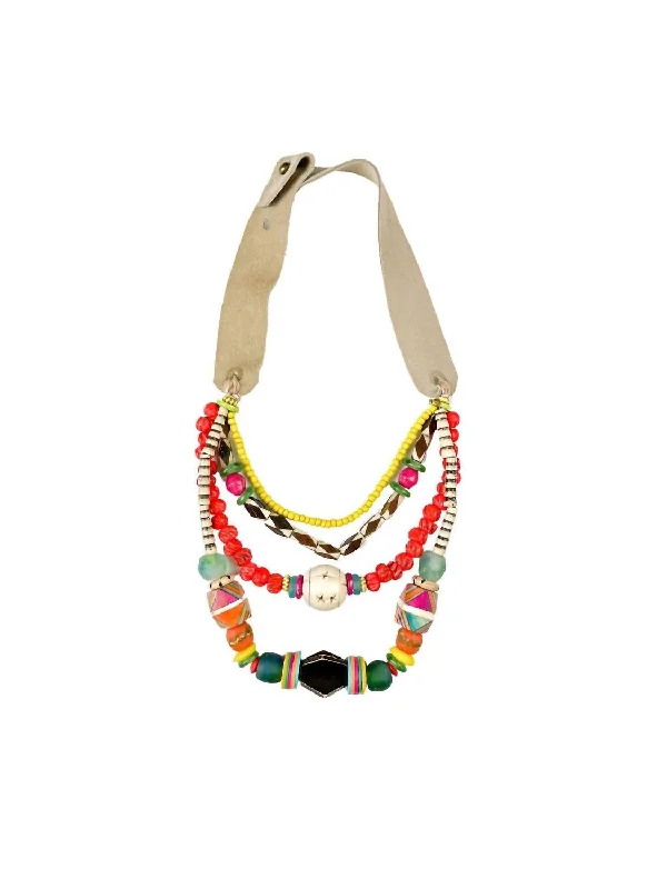 Bamboo weave necklaces-Luxe Classic Necklace In Cabana