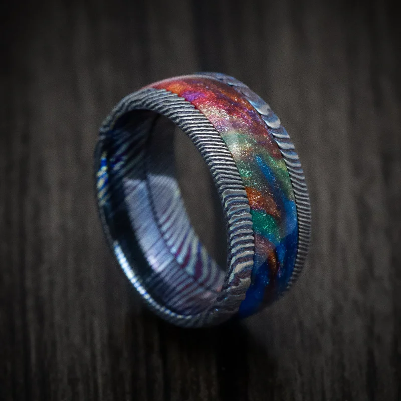 Kuro-Ti and DiamondCast Inlay Men's Ring Custom Made