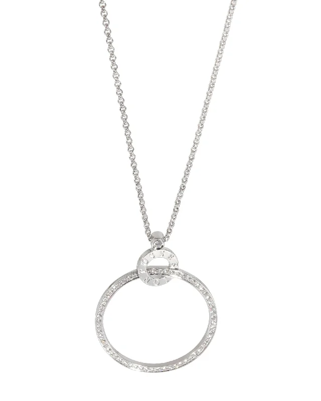 Tahitian pearl necklaces-Piaget Possession Diamond Pendant in 18K White Gold 1.25 CTW