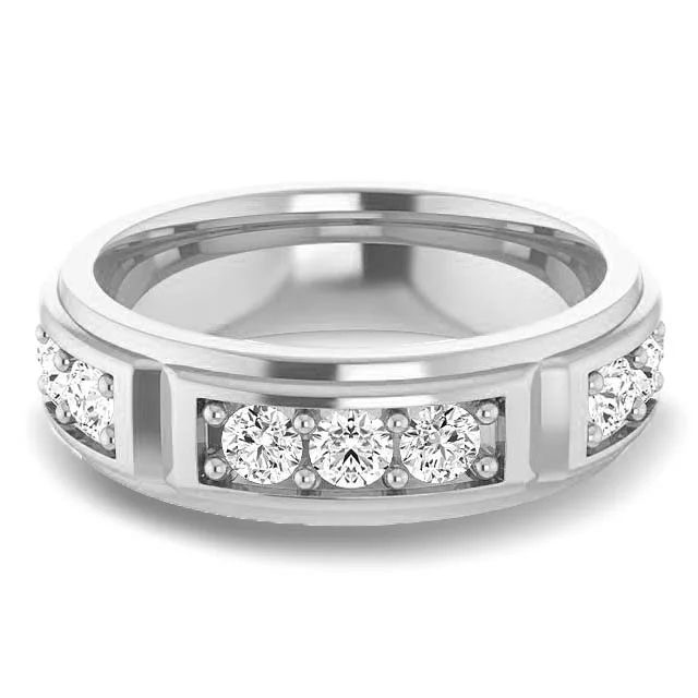 1.50 ctw Prong Set Round Diamond Men's Ring