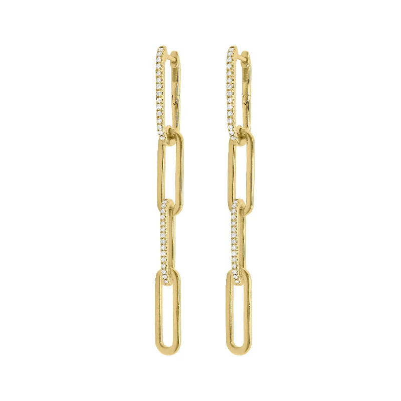 Classic vow rings-Alloy metal earrings-14K GOLD DIAMOND TAMMY EARRINGS