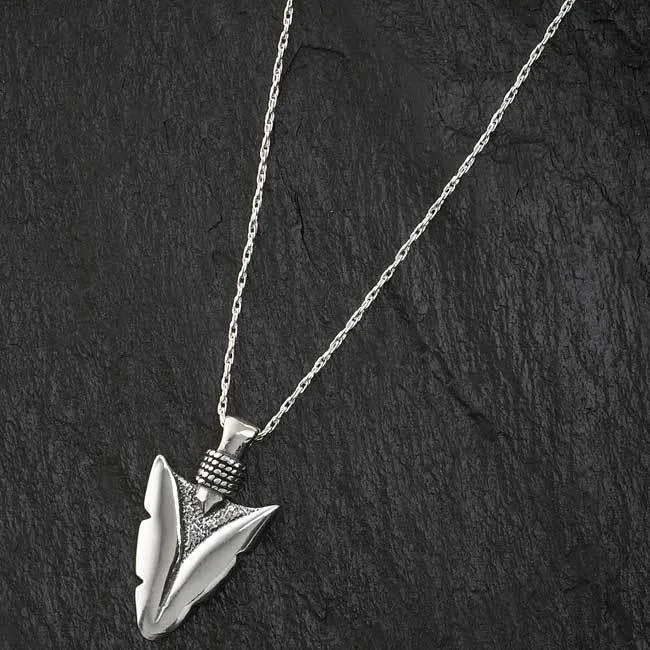 Twine weave necklaces-Sterling Silver Arrowhead