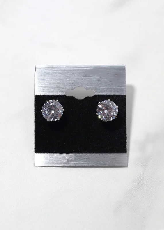 Dual alloy rings-Cosmic glow earrings-Large Rhinestone Stud Earrings