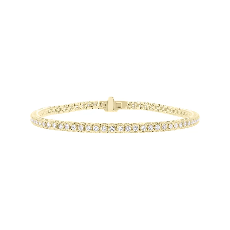 Tide shape bracelets-Romantic Diamond Tennis Bracelet 1 1/2ct