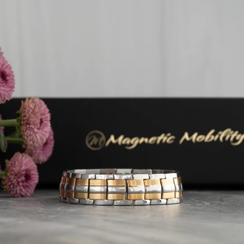 Thick cuff bangles-Ashe Moon 4in1 Magnetic Bracelet - Double Strength